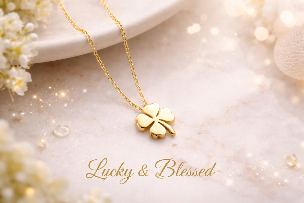 Gold Four Leaf Clover Necklace
