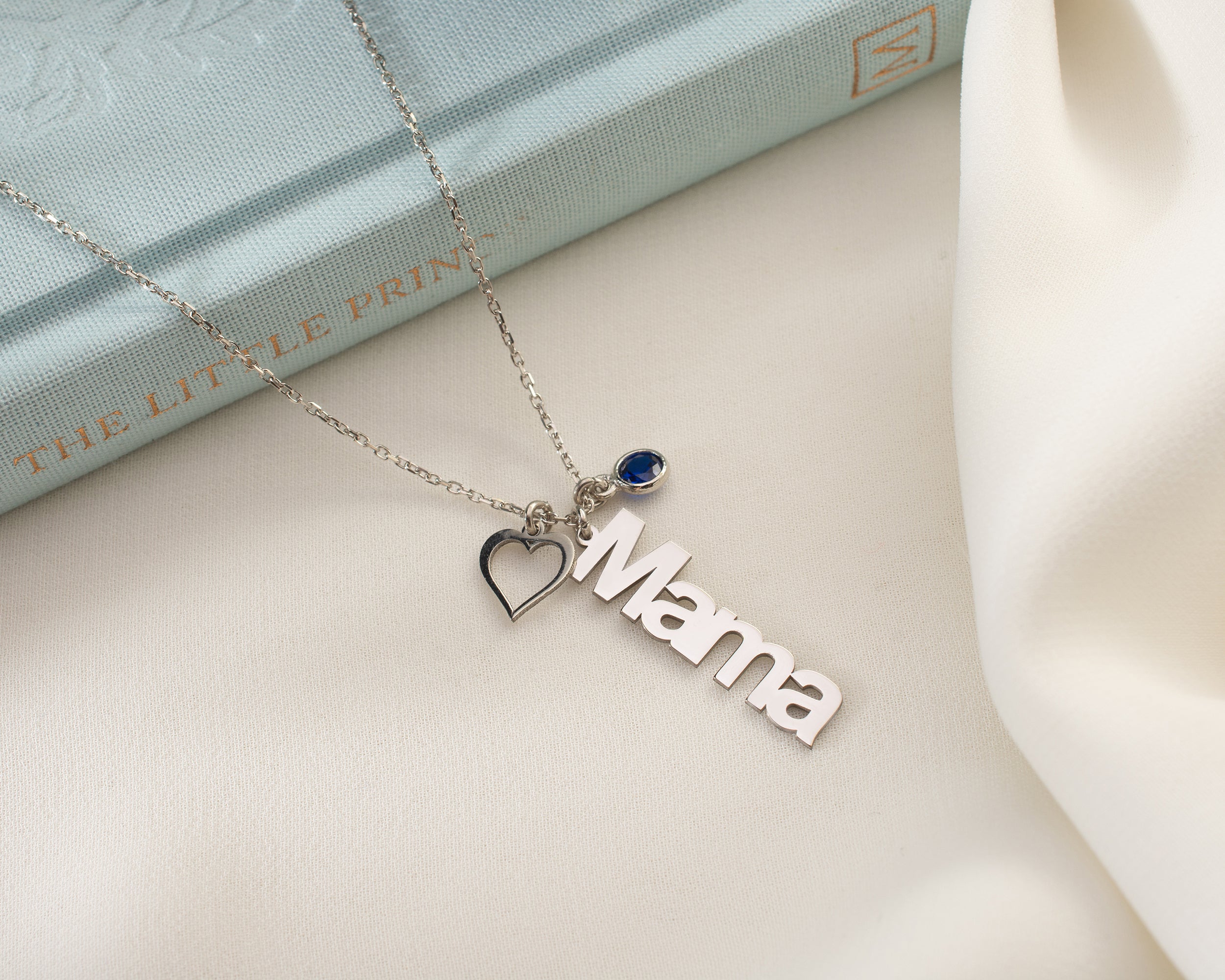Custom Mama Name Necklace with Birthstone