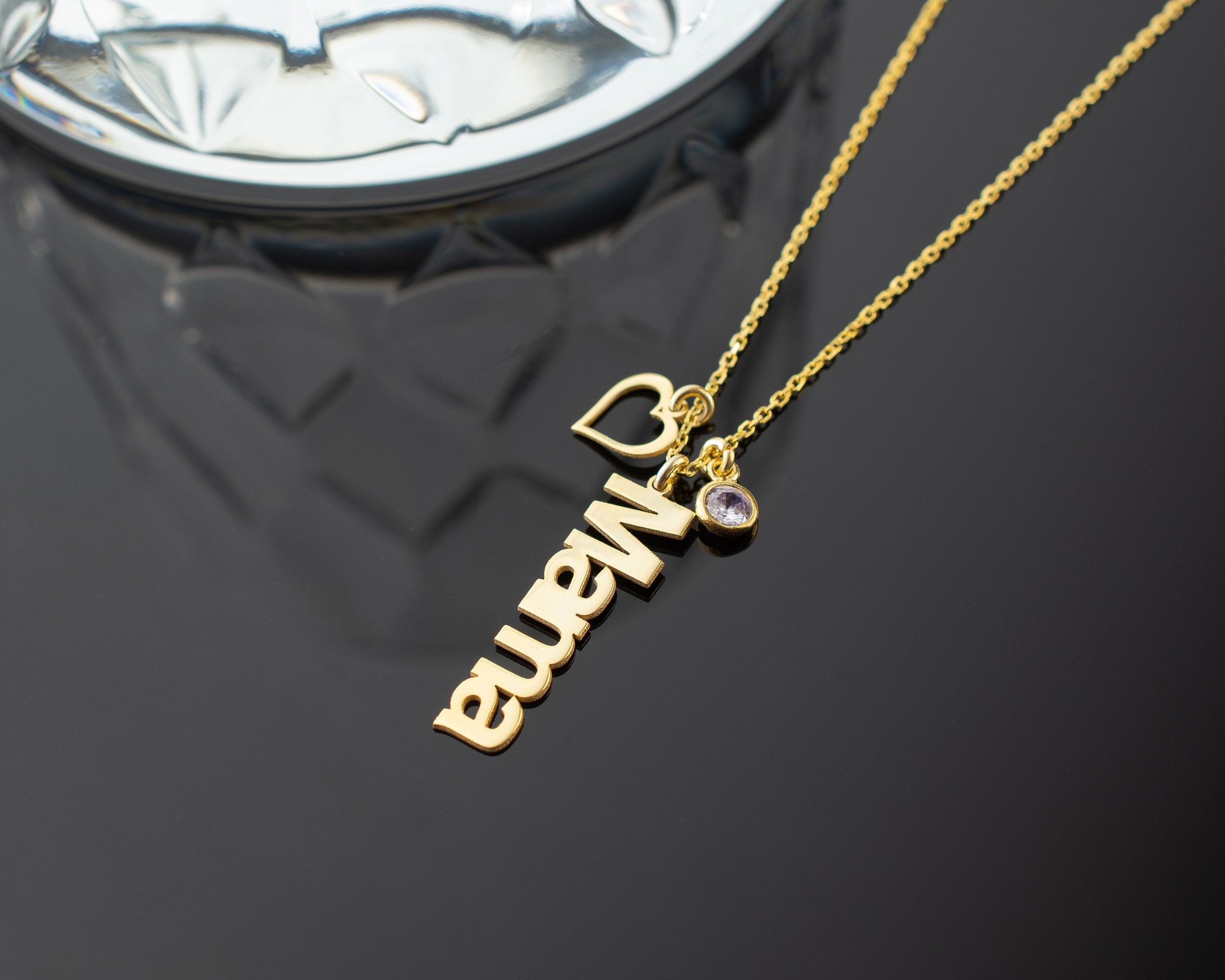 Custom Mama Name Necklace with Birthstone