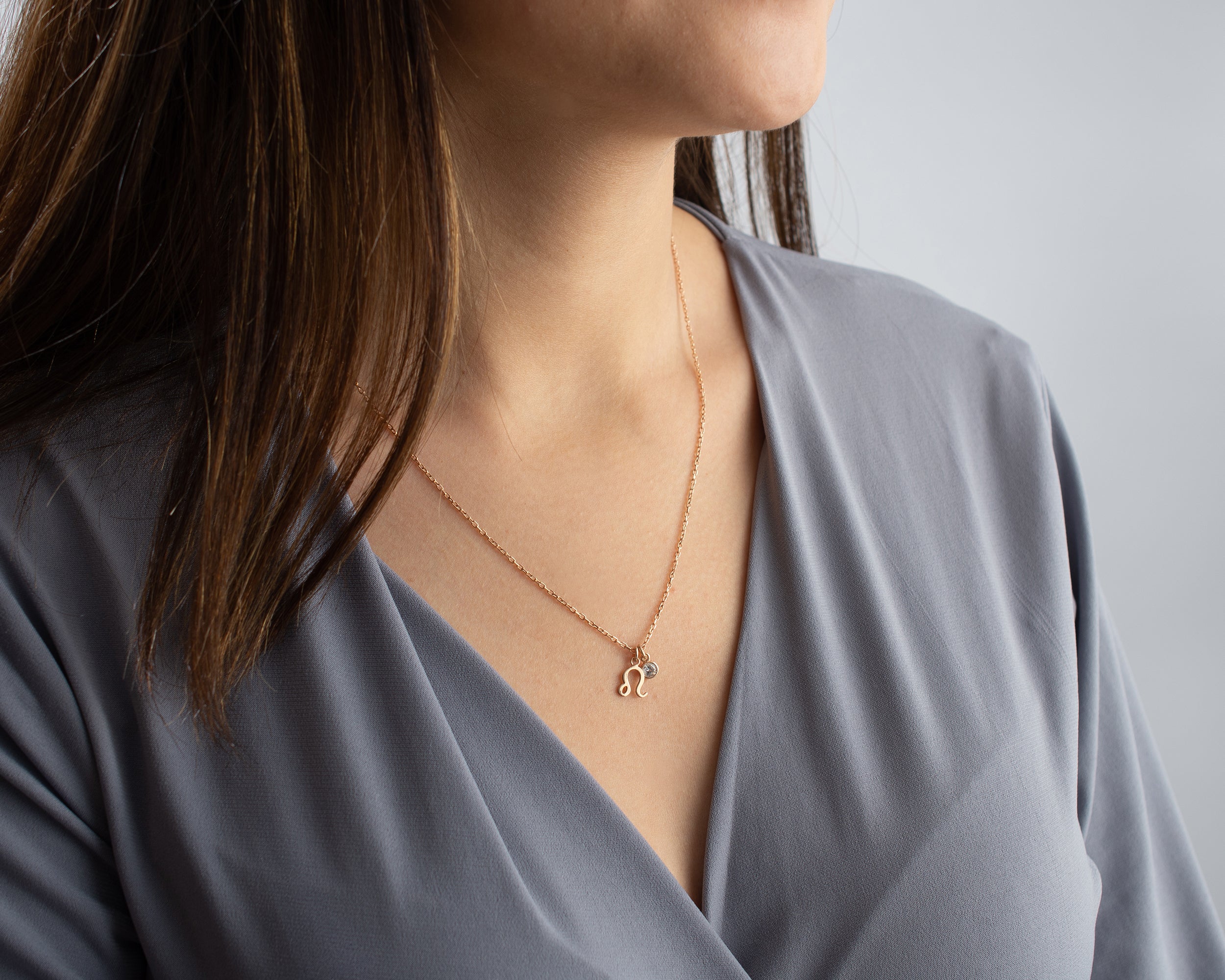 Zodiac Sign and Birthstone Necklace