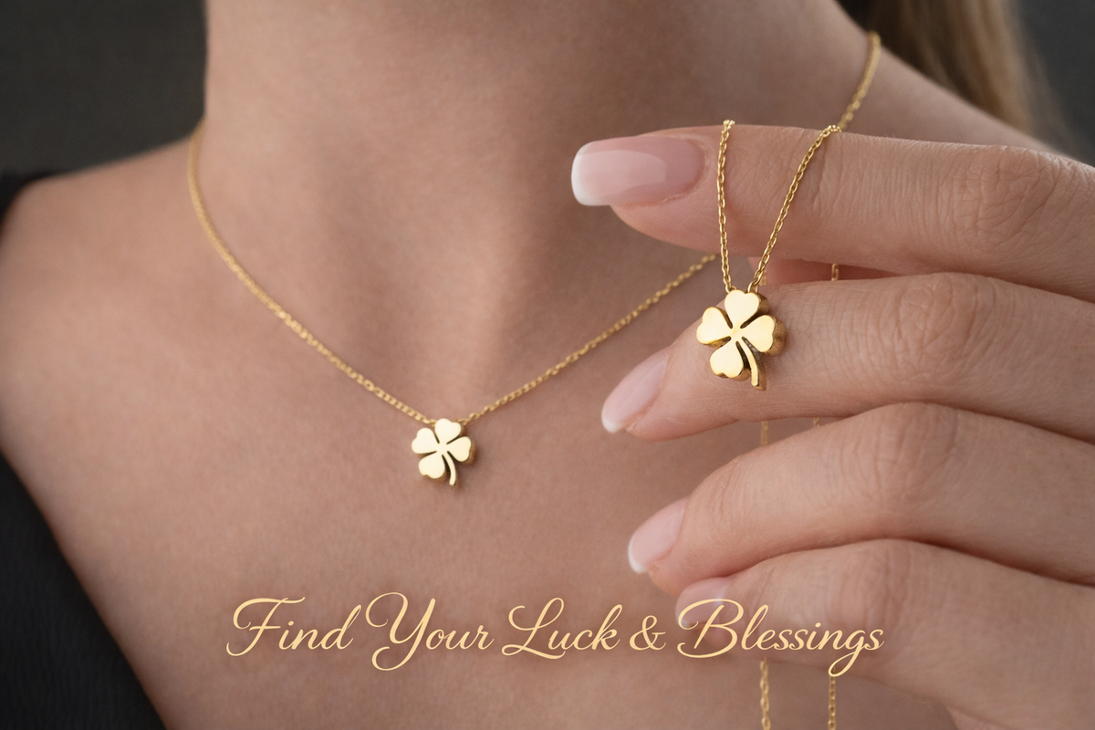 Gold Four Leaf Clover Necklace