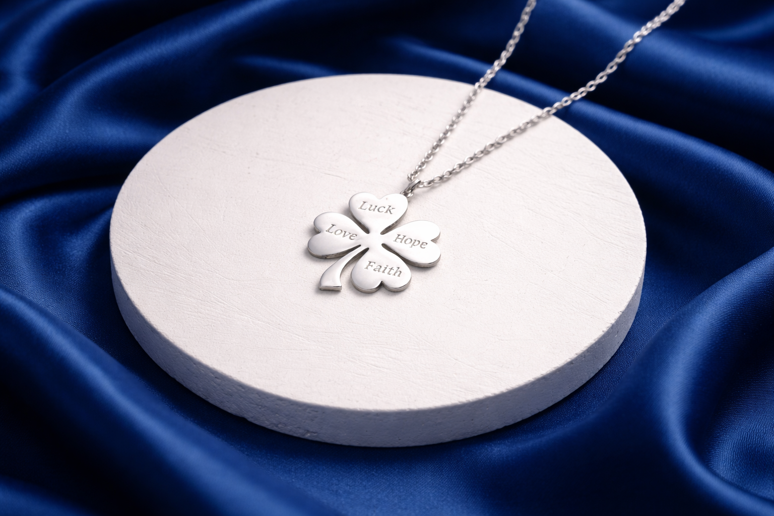Personalized Four Leaf Clover Family Necklace