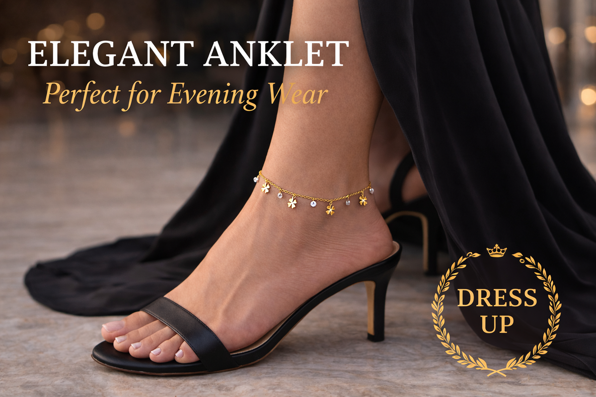 Four Leaf Clover Charm Anklet