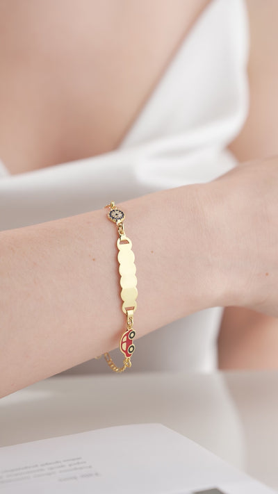 Custom Baby Car Charm ID Bracelet