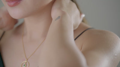 Birthstone Teardrop Circle Necklace