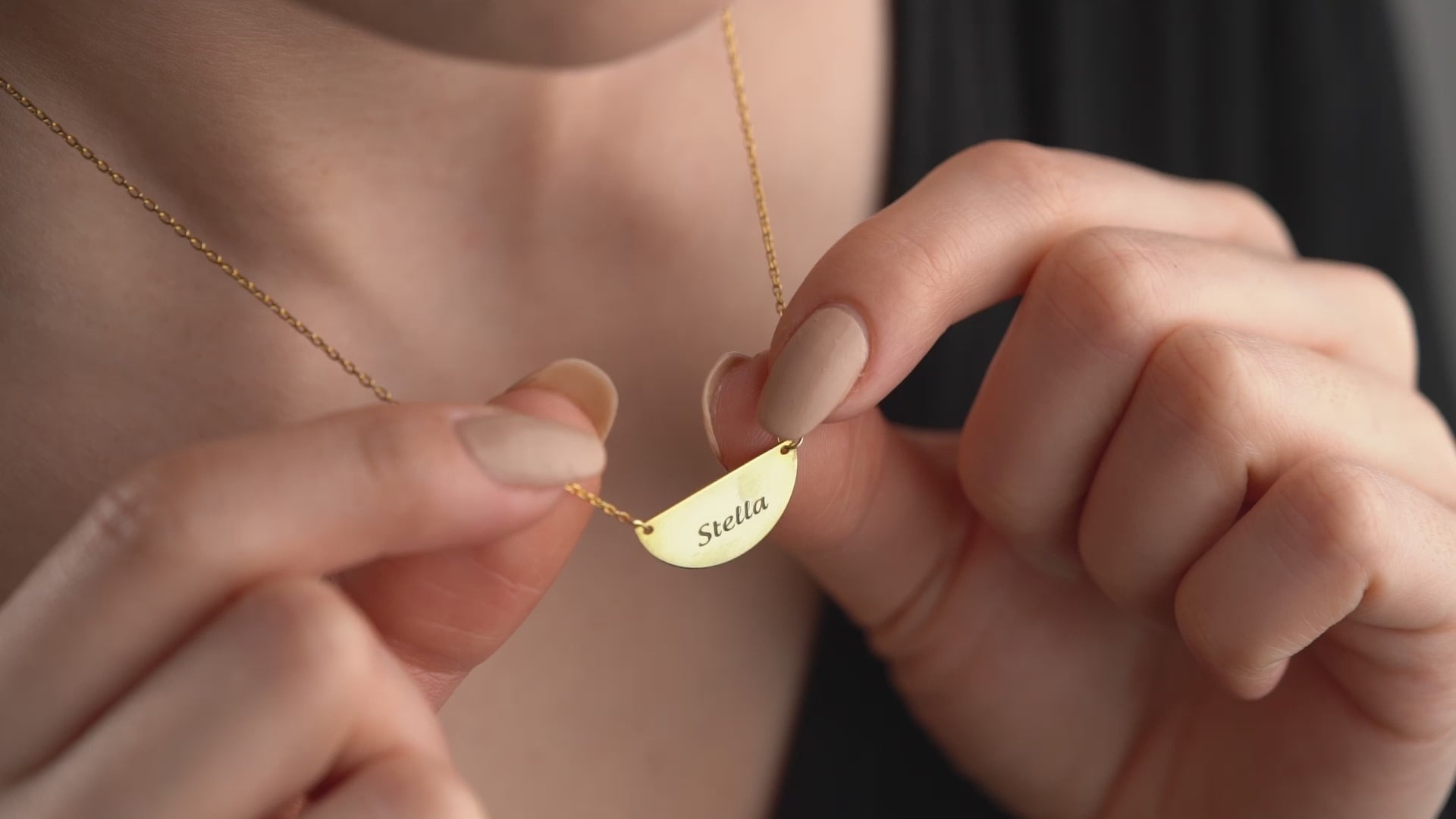 Custom Pet Name Paw Print Necklace