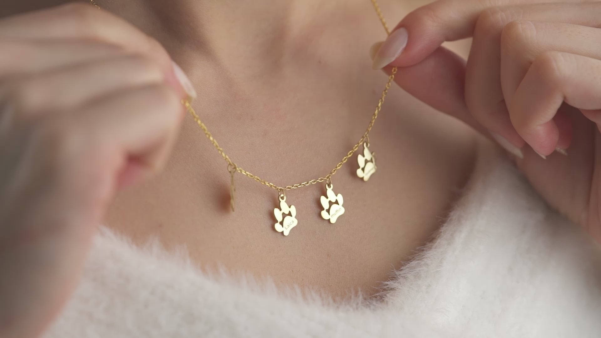 Personalized Pet Paw Print Necklace