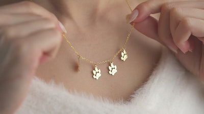 Personalized Pet Paw Print Necklace