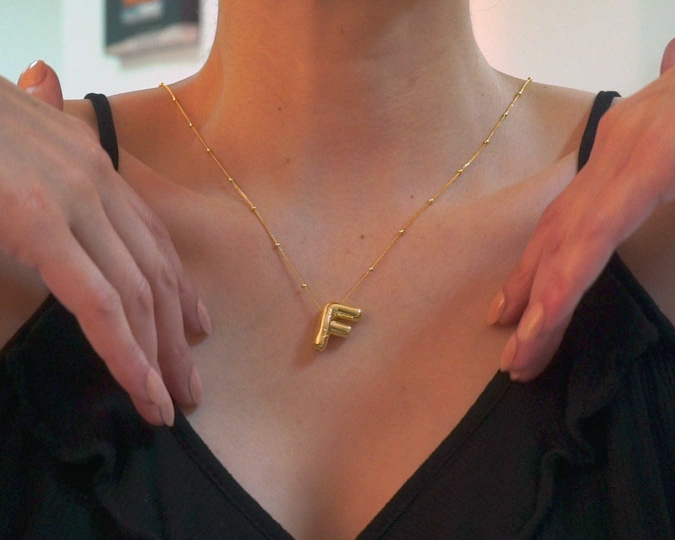 Large Balloon Initial Necklace