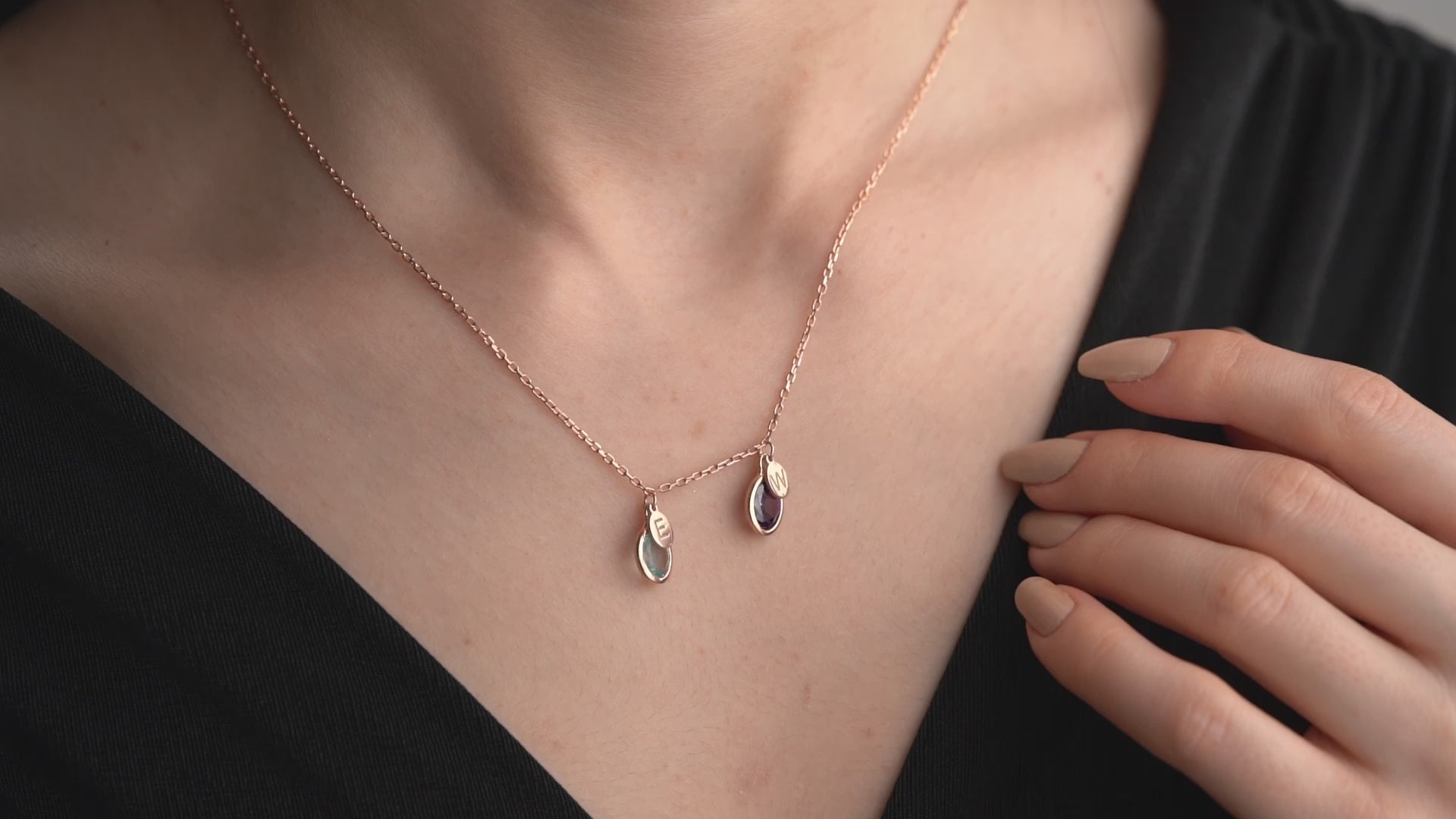 Custom Family Birthstone Necklace