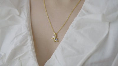 Custom Birthstone Family Tree Branch Necklace