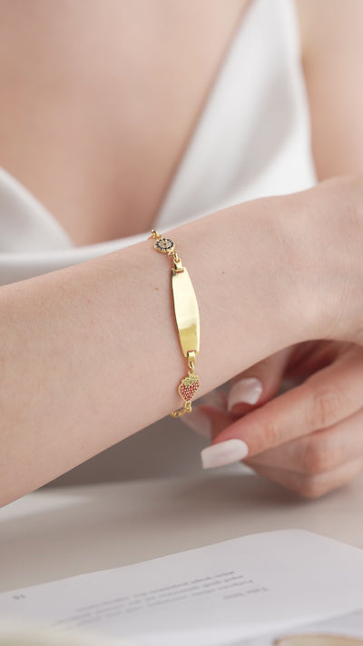 Personalized Baby Name and Date Bracelet